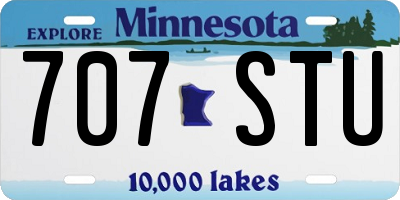 MN license plate 707STU