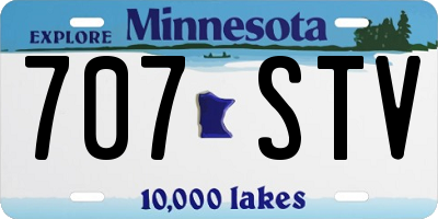 MN license plate 707STV