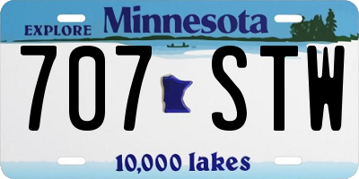 MN license plate 707STW