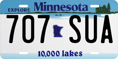 MN license plate 707SUA