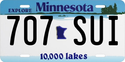 MN license plate 707SUI