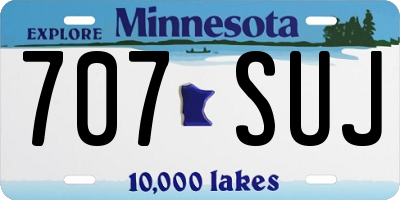 MN license plate 707SUJ