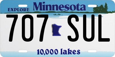 MN license plate 707SUL
