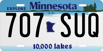 MN license plate 707SUQ