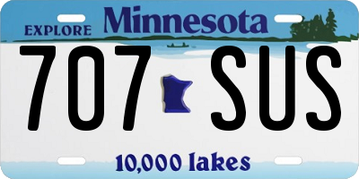 MN license plate 707SUS