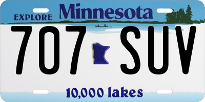 MN license plate 707SUV