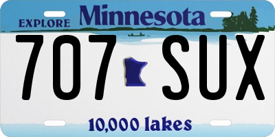 MN license plate 707SUX