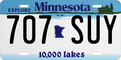 MN license plate 707SUY