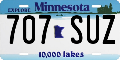 MN license plate 707SUZ