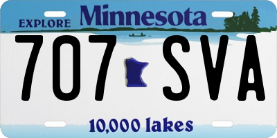 MN license plate 707SVA