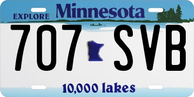 MN license plate 707SVB