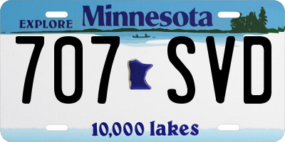 MN license plate 707SVD