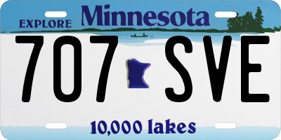 MN license plate 707SVE