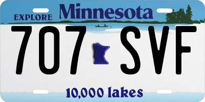 MN license plate 707SVF