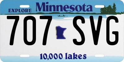 MN license plate 707SVG