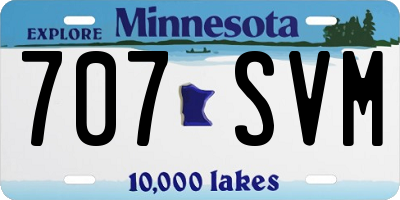 MN license plate 707SVM