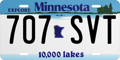 MN license plate 707SVT