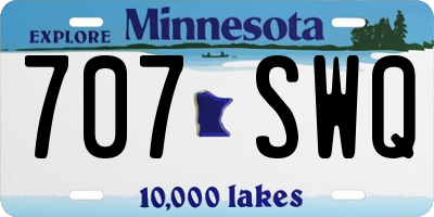 MN license plate 707SWQ