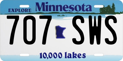 MN license plate 707SWS