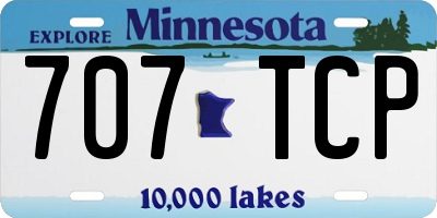 MN license plate 707TCP