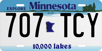 MN license plate 707TCY