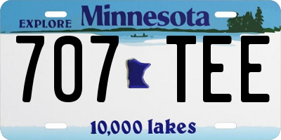 MN license plate 707TEE