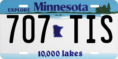 MN license plate 707TIS