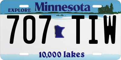MN license plate 707TIW