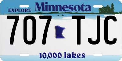 MN license plate 707TJC