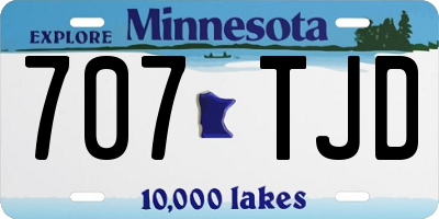 MN license plate 707TJD