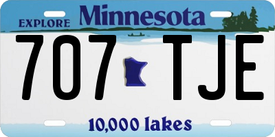 MN license plate 707TJE