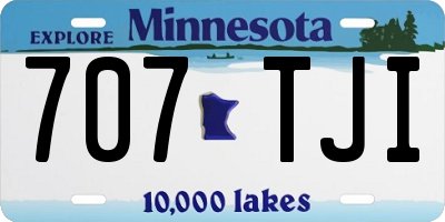 MN license plate 707TJI
