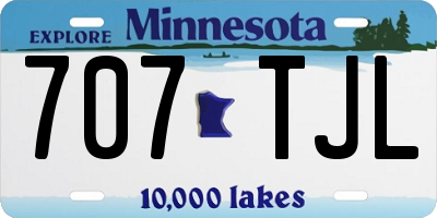 MN license plate 707TJL