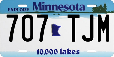 MN license plate 707TJM
