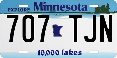 MN license plate 707TJN