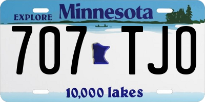 MN license plate 707TJO