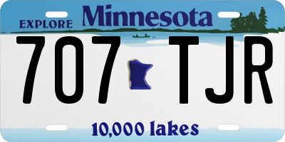 MN license plate 707TJR