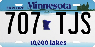 MN license plate 707TJS