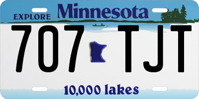 MN license plate 707TJT