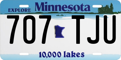 MN license plate 707TJU