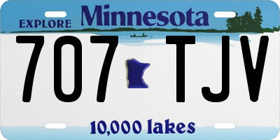 MN license plate 707TJV