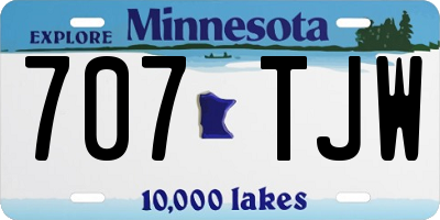 MN license plate 707TJW