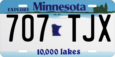 MN license plate 707TJX