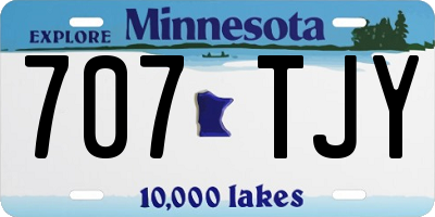 MN license plate 707TJY