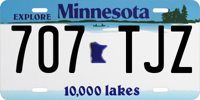 MN license plate 707TJZ