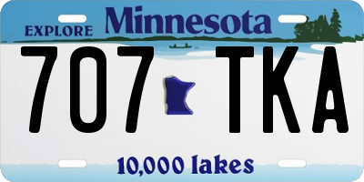 MN license plate 707TKA