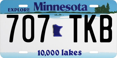 MN license plate 707TKB