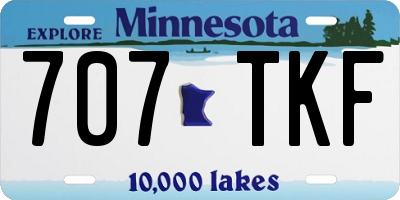 MN license plate 707TKF
