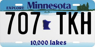 MN license plate 707TKH
