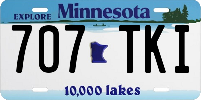 MN license plate 707TKI